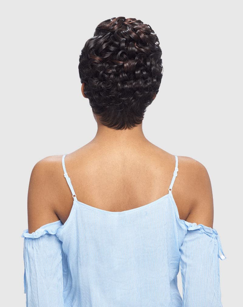 VANESSA Party Lace 6 inch Deep Reverse J-part Short Length Wavy Style Heat Wave Synthetic Fashion Wig - DRJ JESLI (4N274) - Image 3