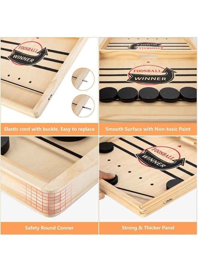 Exciting Big Size Fast Sling Puck Game, Crash Bash Board Game, Table Hockey Game, Slingshot Soccer Game, Wooden Hockey Game, Fast Table Battle Speed ​​Series...