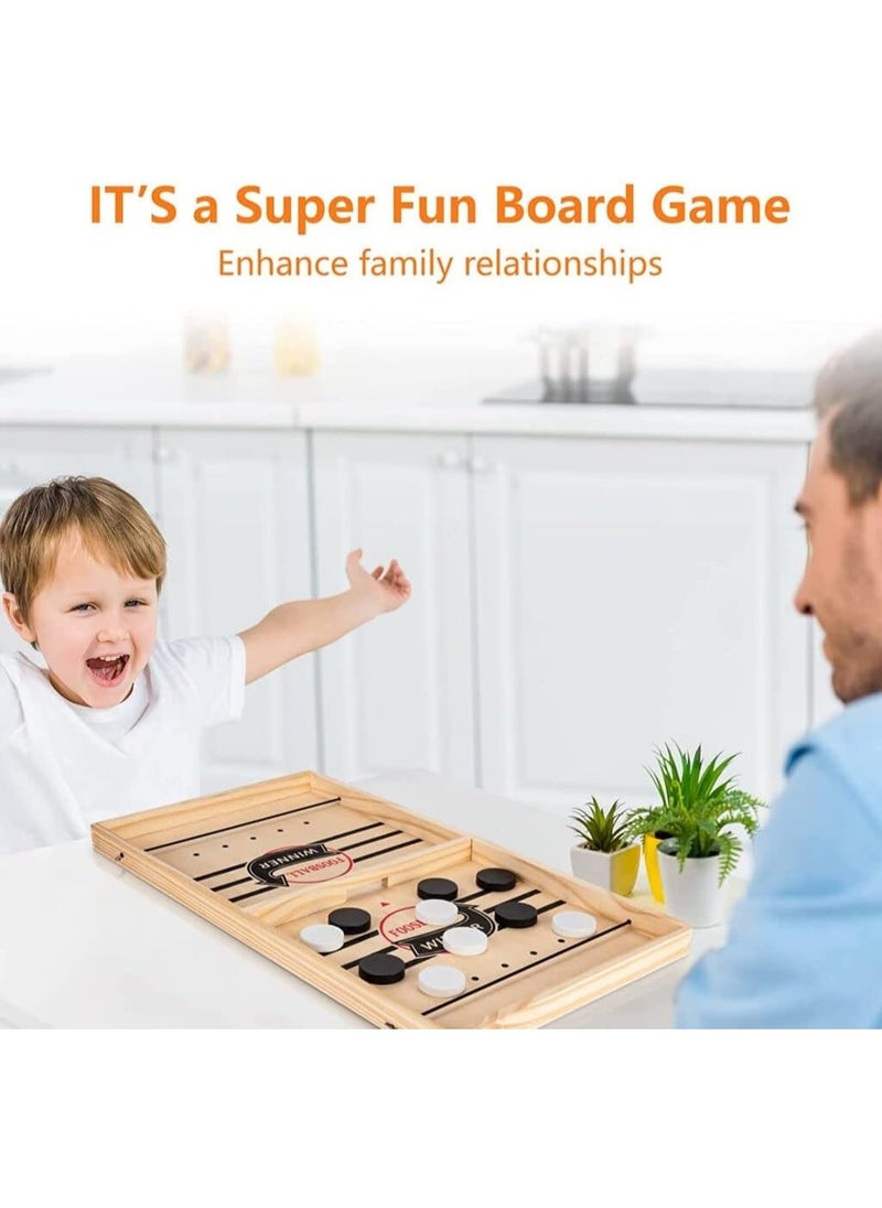 Exciting Big Size Fast Sling Puck Game, Crash Bash Board Game, Table Hockey Game, Slingshot Soccer Game, Wooden Hockey Game, Fast Table Battle Speed ​​Series...