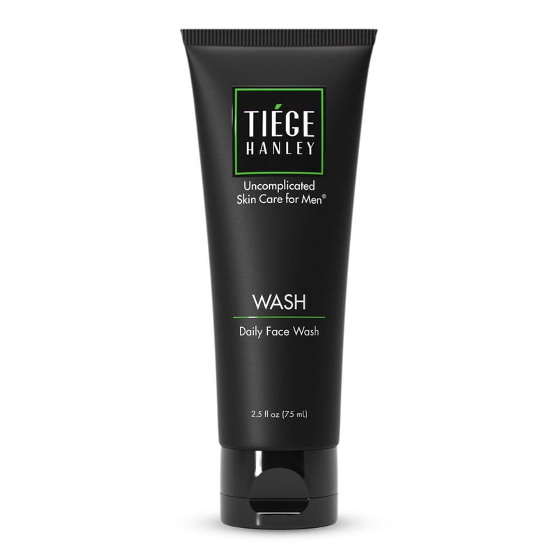 Tiege Hanley Daily Face Wash for Men, Gentle Fragrance-Free Cleanser with Jojoba Oil, Aloe, & Vitamin B3, Hydrating Foaming Formula for Deep Clean, Gentle on Sensitive Skin, Menâ€™s Skin Care, 2.5 Fl Oz - Image 1