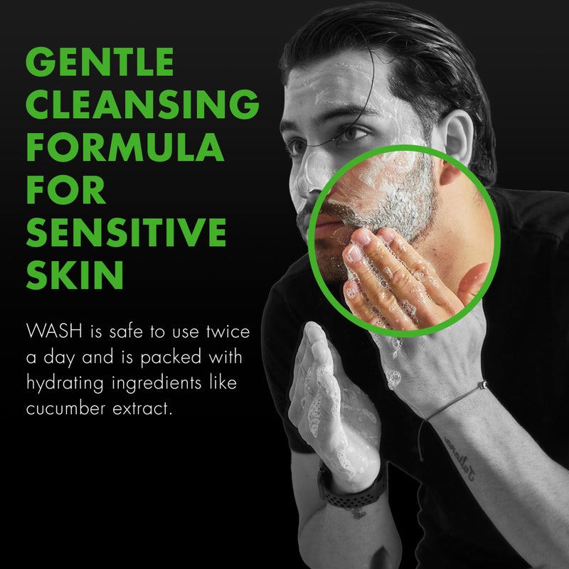 Tiege Hanley Daily Face Wash for Men, Gentle Fragrance-Free Cleanser with Jojoba Oil, Aloe, & Vitamin B3, Hydrating Foaming Formula for Deep Clean, Gentle on Sensitive Skin, Menâ€™s Skin Care, 2.5 Fl Oz - Image 3