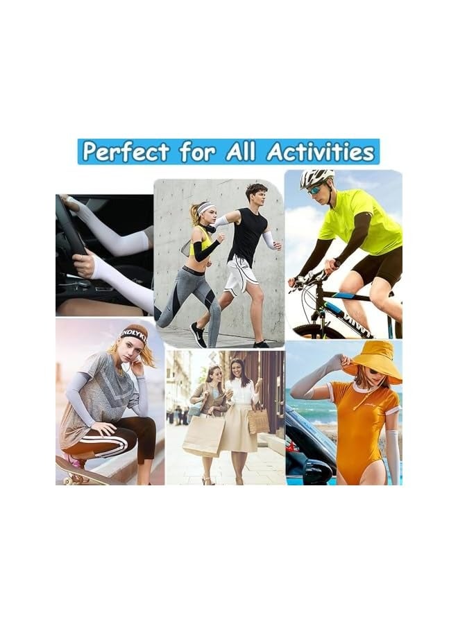 PROMASS Arm Sun Sleeves Compression, Arm Sleeves for Men Women with Thumb Hole, UPF 50 UV Sun Protection Cooling Compression Sleeves to Cover Arms, for Cycling, Driving, Outdoor Sports (3 Pair) - Image 4