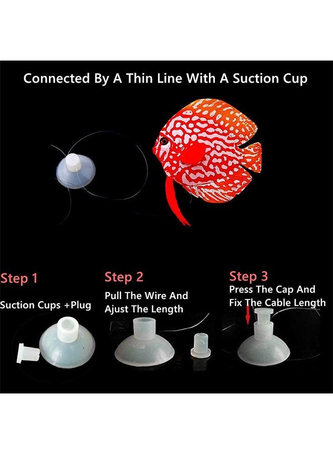 Realfrog 3PCS Artificial Aquarium Silicone Floating Glowing Clownfish Set, Underwater Saltwater Decor Ornaments for Fish Tank, Colorful Simulation Animal Decoration for Bowl,Swimming Fish Toy,Glowing Bath Toy - Image 3