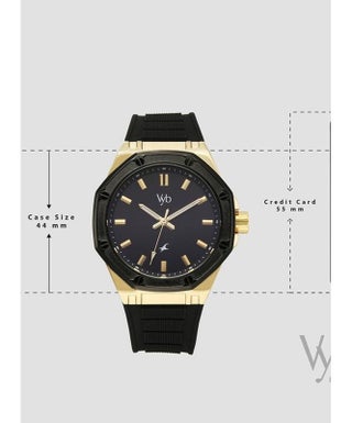 Fastrack Vyb Rebel By Titan Quartz Analog Black Dial Black Silicone Strap Watch For Men fv30008kp01w - view 4