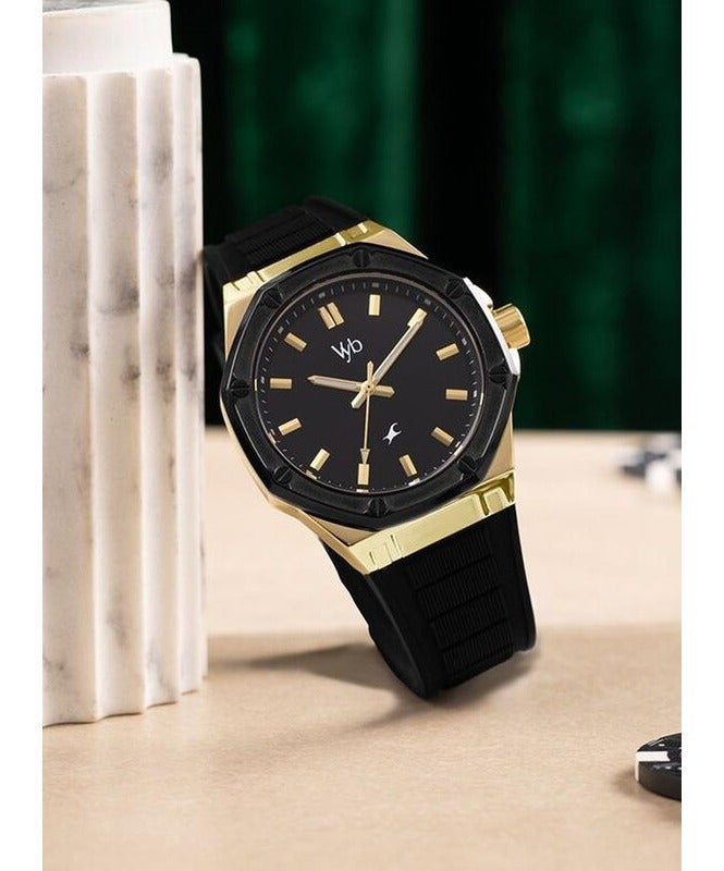 Fastrack Vyb Rebel By Titan Quartz Analog Black Dial Black Silicone Strap Watch For Men fv30008kp01w - Image 3