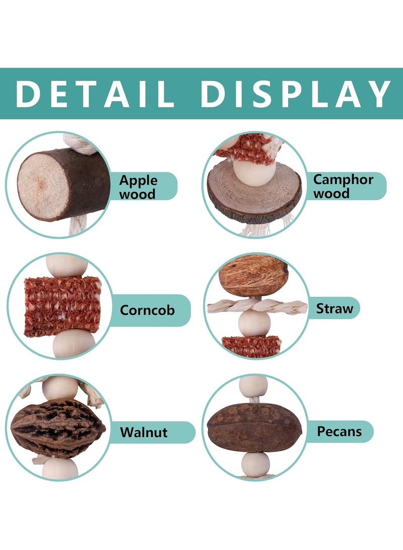 Premium Extra-Large Parrot Toy – Handmade Eco-Friendly Natural Foraging & Chewing Bird Toy for Macaws, African Grey Parrots, Cockatoos, Amazons & Large Parrot Species | Durable Cage Toy for Beak Conditioning, Mental Stimulation, Boredom Relief, Feather Plucking Prevention & Interactive Playtime - Image 3