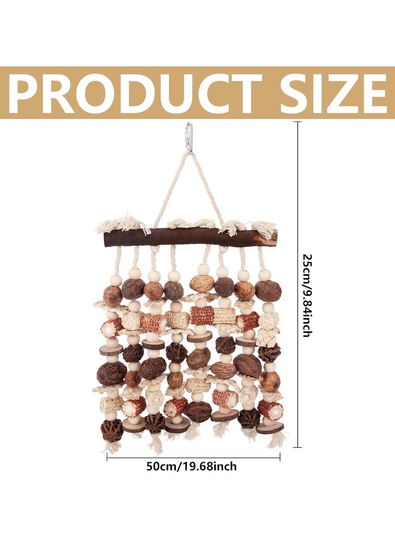 Premium Extra-Large Parrot Toy – Handmade Eco-Friendly Natural Foraging & Chewing Bird Toy for Macaws, African Grey Parrots, Cockatoos, Amazons & Large Parrot Species | Durable Cage Toy for Beak Conditioning, Mental Stimulation, Boredom Relief, Feather Plucking Prevention & Interactive Playtime - Image 2