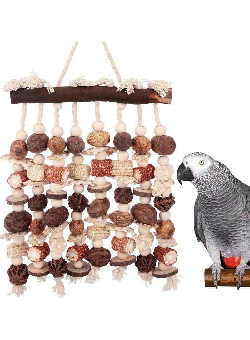 Premium Extra-Large Parrot Toy – Handmade Eco-Friendly Natural Foraging & Chewing Bird Toy for Macaws, African Grey Parrots, Cockatoos, Amazons & Large Parrot Species | Durable Cage Toy for Beak Conditioning, Mental Stimulation, Boredom Relief, Feather Plucking Prevention & Interactive Playtime - Image 1