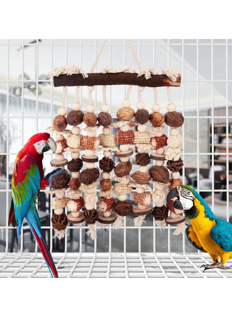 Premium Extra-Large Parrot Toy – Handmade Eco-Friendly Natural Foraging & Chewing Bird Toy for Macaws, African Grey Parrots, Cockatoos, Amazons & Large Parrot Species | Durable Cage Toy for Beak Conditioning, Mental Stimulation, Boredom Relief, Feather Plucking Prevention & Interactive Playtime - Image 5