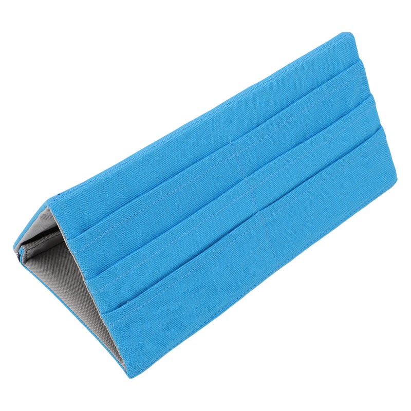 Poker Card Holder Fabric Folding Multi Layered Stylish Game Card Rack Tabletop Stand Blue - Image 3