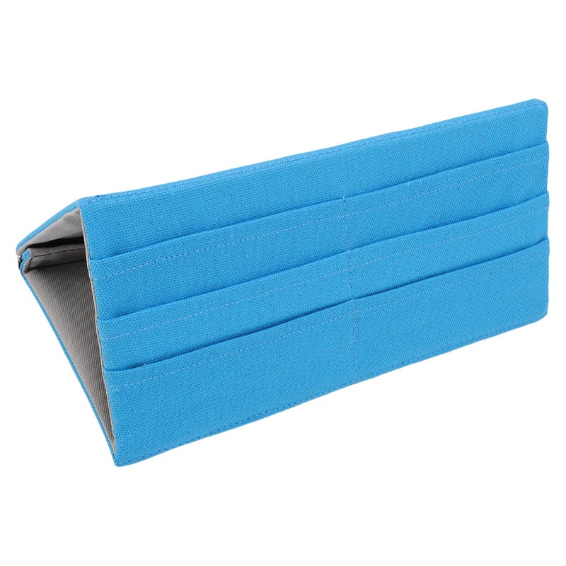 Poker Card Holder Fabric Folding Multi Layered Stylish Game Card Rack Tabletop Stand Blue - Image 4