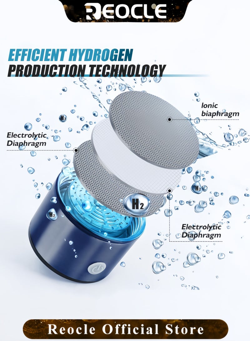 REOCLE Titanium Water Cup Ionizer Hydrogen Rich Generator Super Antioxidant USB Rechargeable Anion Health Cup Keep Body Hydrated Sports Fitness Cup - Image 5