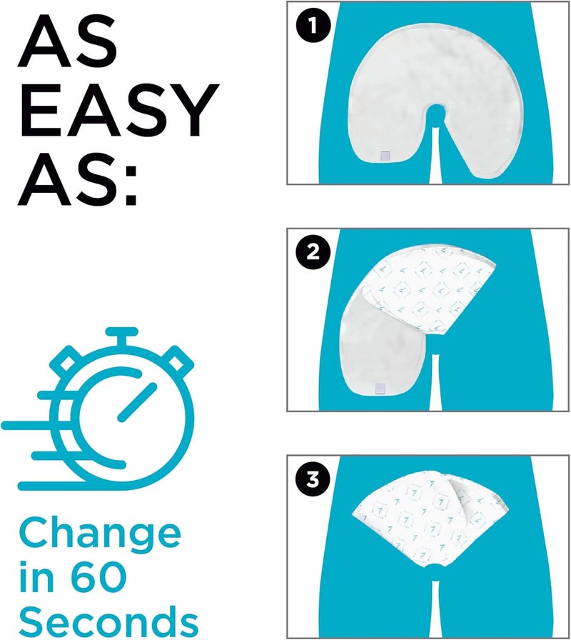 QuickChange Mens Incontinence Wrap Maximum Absorbency Catheter Alternative for Males with Reduced Mobility 17 Ounce Capacity Adjustable Size 100Count - Image 4