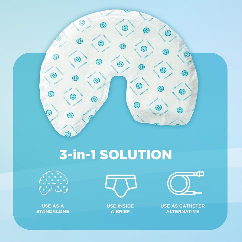 QuickChange Mens Incontinence Wrap Maximum Absorbency Catheter Alternative for Males with Reduced Mobility 17 Ounce Capacity Adjustable Size 100Count - Image 5