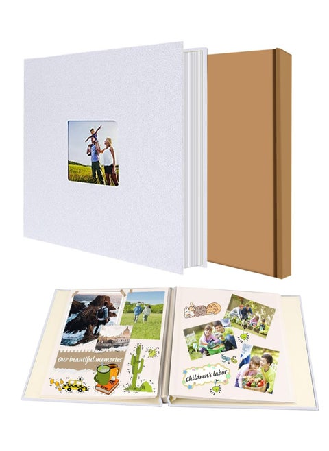40 Pages Photo Album Self Adhesive Scrapbook Album (White)