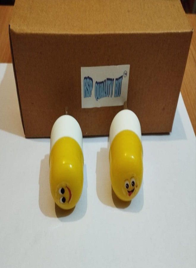 RSP Quality bit Smiley Energy Saving LED Night Lamp 0.5 W for Kids Bedroom (Pack of 2) Night Lamp (10 cm, Yellow) - Image 3