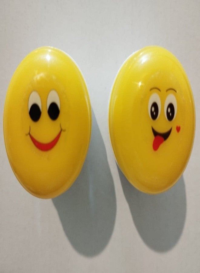 RSP Quality bit Smiley Energy Saving LED Night Lamp 0.5 W for Kids Bedroom (Pack of 2) Night Lamp (10 cm, Yellow) - Image 2