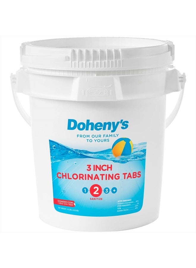 Dohenys 3 Inch Stabilized Chlorine Tablets | Pro-Grade Pool Sanitizer, Long Lasting, Slow Dissolving, 99% Pure Tri-Chlor, Individually Wrapped - 8lb  - Image 1
