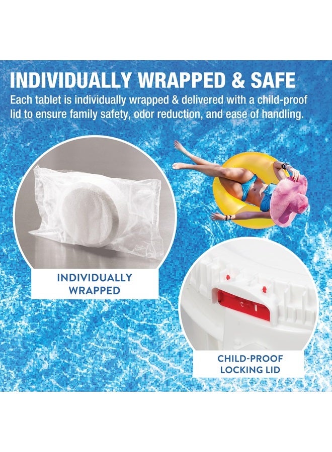 Dohenys 3 Inch Stabilized Chlorine Tablets | Pro-Grade Pool Sanitizer, Long Lasting, Slow Dissolving, 99% Pure Tri-Chlor, Individually Wrapped - 8lb  - Image 5