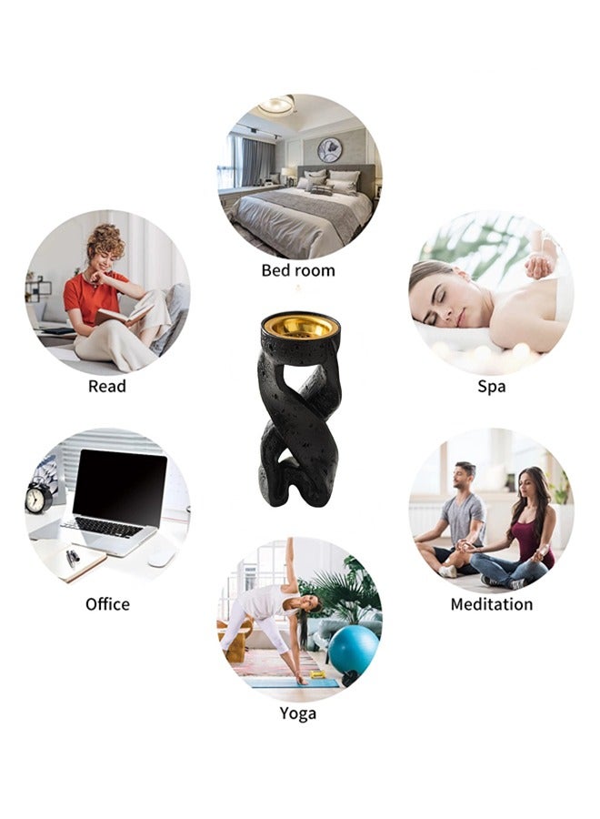 ShebSheb Resin Incense Burner(Mabkhara),Artistic Bukhoor Incense Holders 16.5x7 x7 cm - Image 5