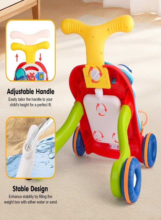 AuntyFey Baby Walker, 3 in 1 Push Walker for Baby Girls Boys, Baby Walking Toy for 1 Year Old Learning to Walk, Sit to Stand Baby Walker Push Toy for Girl 12 Months, Red - Image 4
