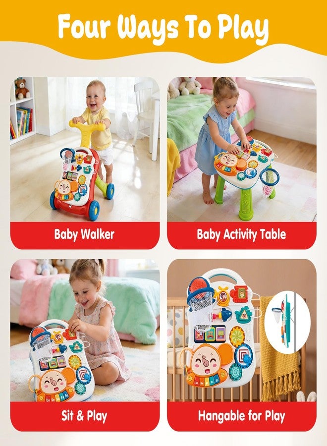 AuntyFey Baby Walker, 3 in 1 Push Walker for Baby Girls Boys, Baby Walking Toy for 1 Year Old Learning to Walk, Sit to Stand Baby Walker Push Toy for Girl 12 Months, Red - Image 3