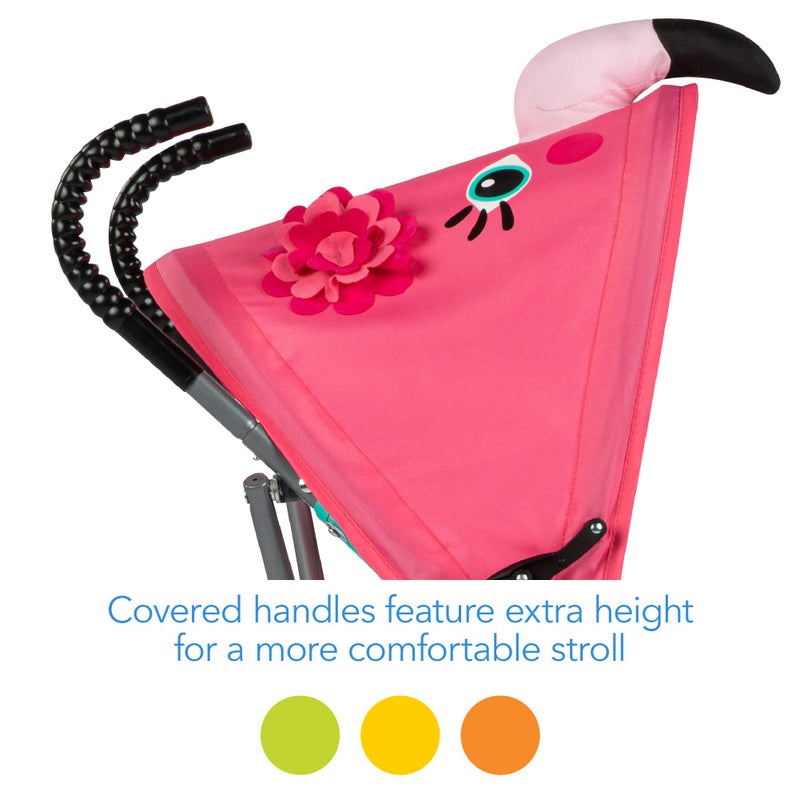 Cosco Character Umbrella Stroller, Easy to Store Anywhere with its Compact Umbrella fold, Pink Flamingo - Image 5
