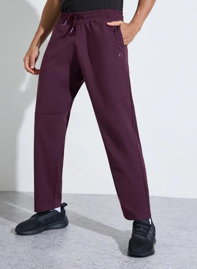 Styli Purple Solid Performance Track Pants