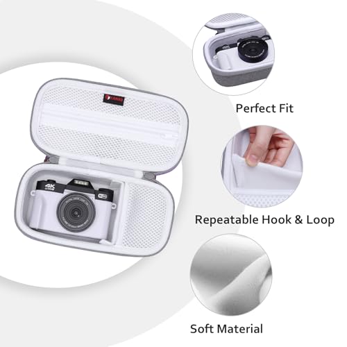 XANAD Hard Case for Sony Alpha 6400,6000,6100,6700,6600/ RX100 VII or Sony Alpha ZV-1,ZV-1F,ZV-E10,ZV-E10 II Mirrorless Digital Camera, with Shoulder Strap (Gray) - Image 3