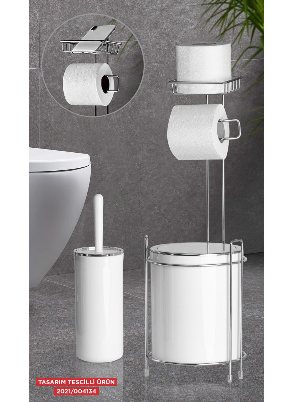 ‎okyanus Home Ocean Home Chrome Replacement WC Paper Holder  - Image 1