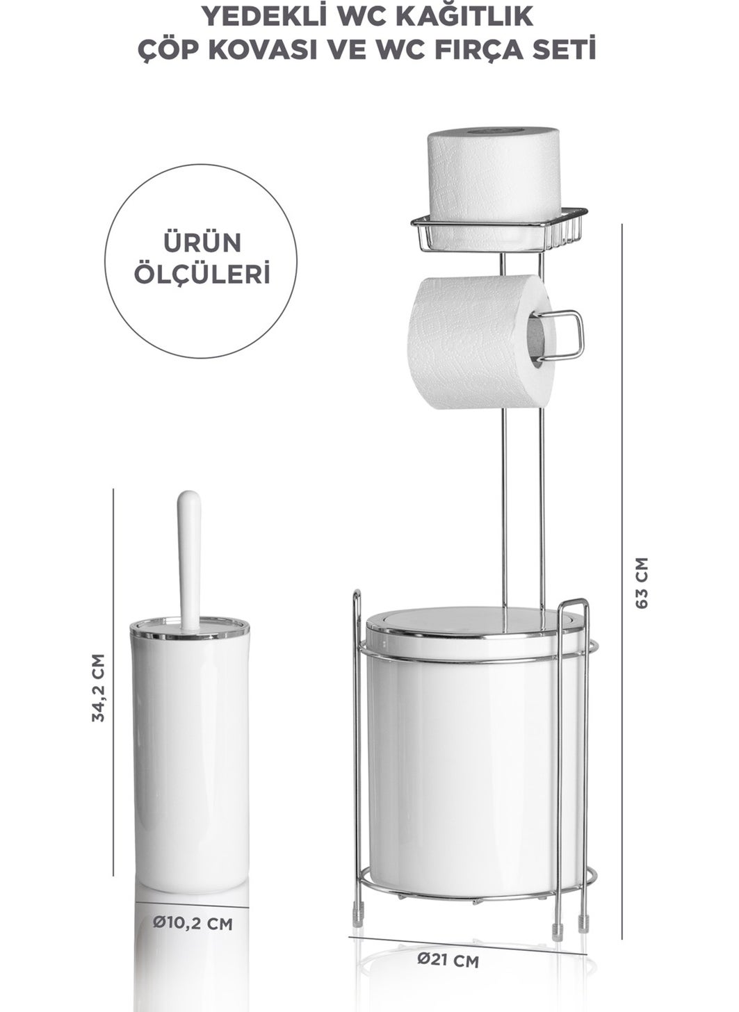‎okyanus Home Ocean Home Chrome Replacement WC Paper Holder  - Image 2