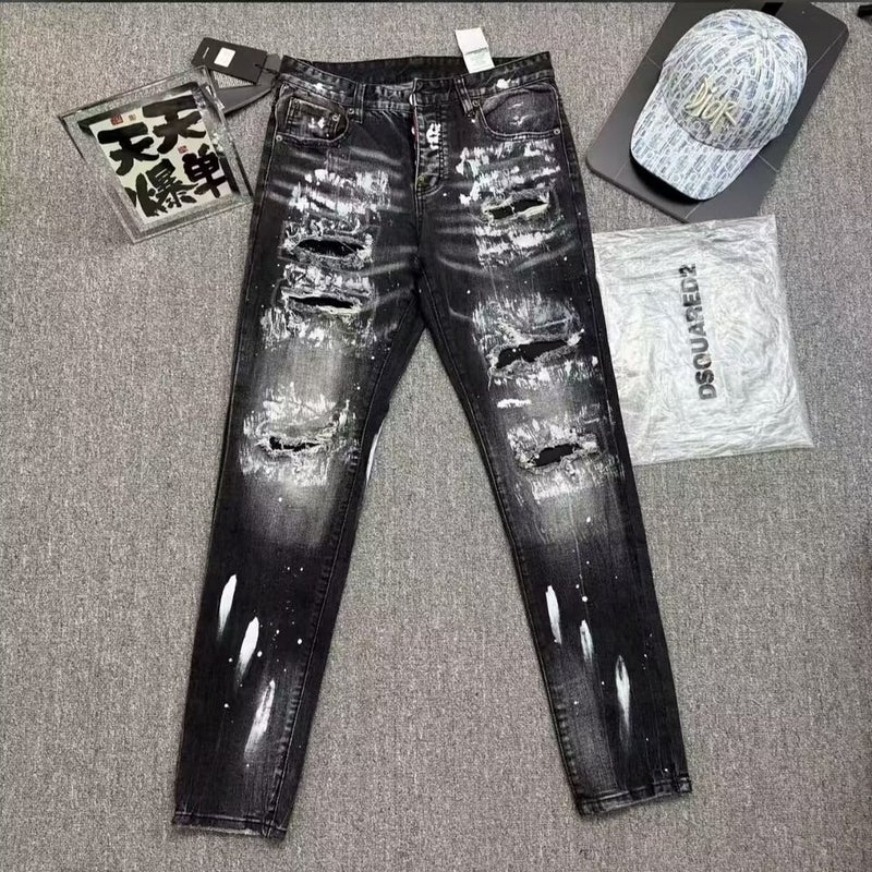 Unisex Classic Denim Jeans Loose Fit Daily Outdoor Wear - Image 2