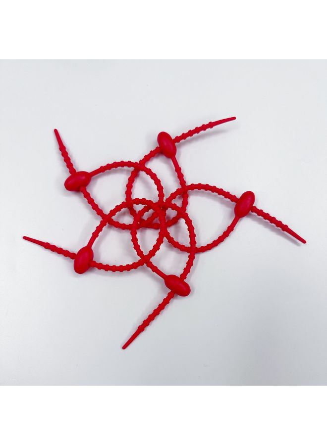 Loquat 220mm Tadpole Self-locking Data Cable Tie Storage Belt DIY Keychain Jewelry Blind Box Fashion Play Pendant Manufacturer-Color:Red (21.5cm) - Image 1