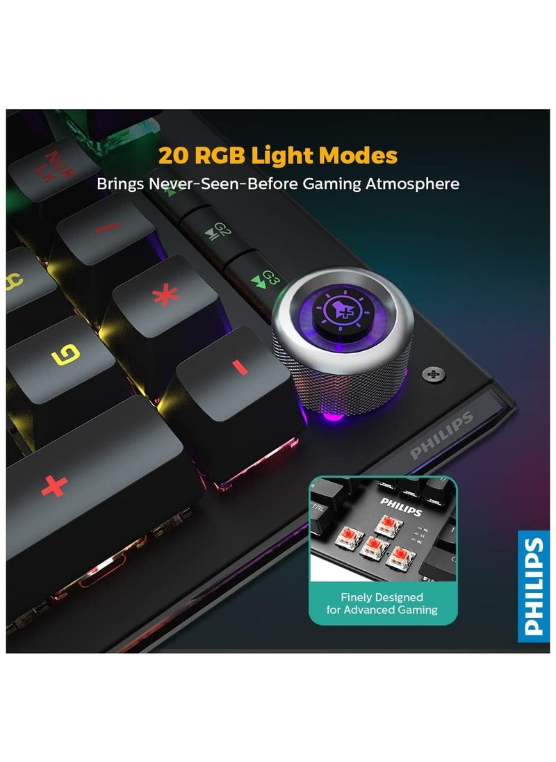 Philips Mechanical Gaming Keyboard with Arabic Layout SPK8601/00 (Black)