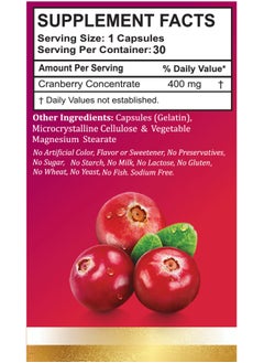 BIOBOLICS  Cranberry 400 mg - 30 Capsules (Supports Urinary Tract Health)  - Image 2