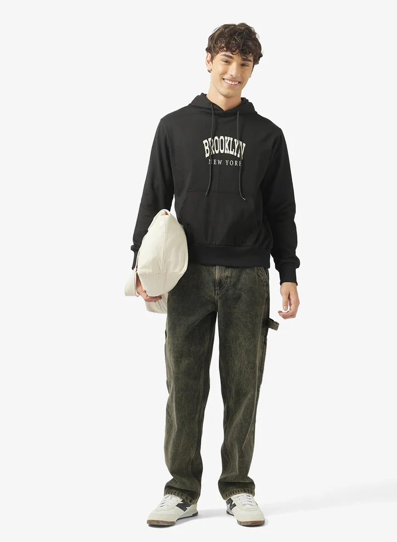 Seventy Five  Graphic Pullover Oversize Hoodie for Men | Best Price UAE