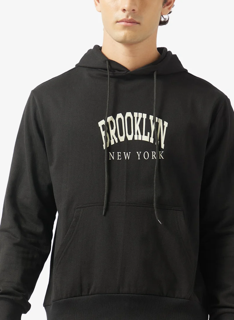 Seventy Five  Graphic Pullover Oversize Hoodie for Men | Best Price UAE