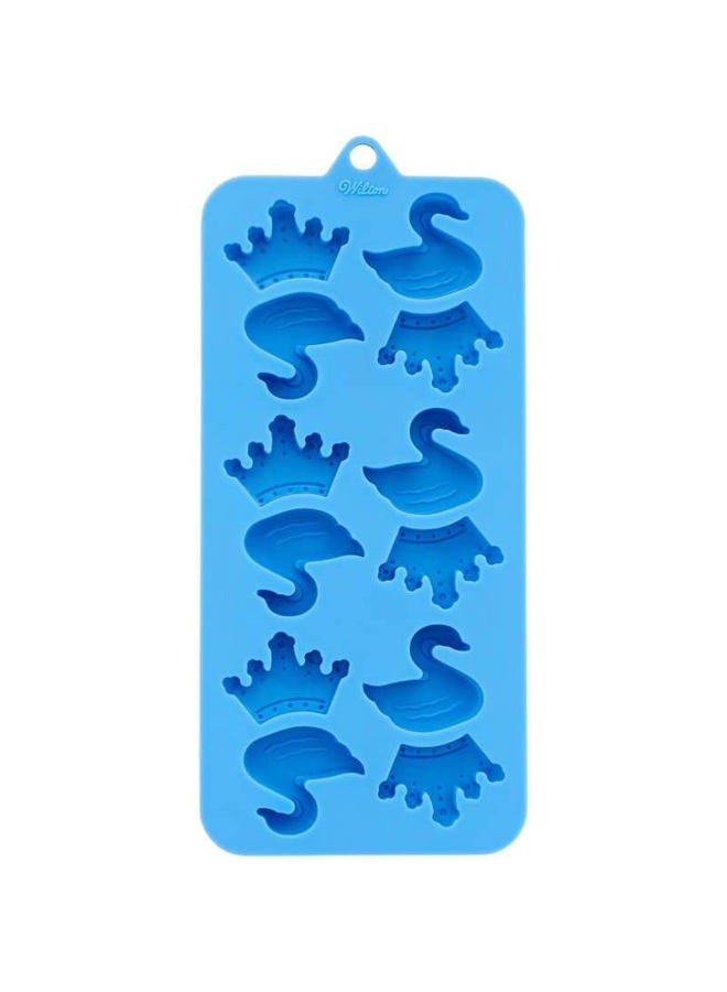 Swan & Crown Silicone Candy Mold, 12 Cavities - Image 1