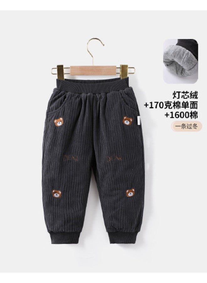 Boys' Winter Warm Cotton Pants Baby Fashionable Long Pants - Image 1