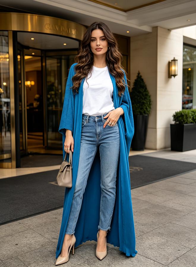 Take Two Teal Textured Abaya - Image 3