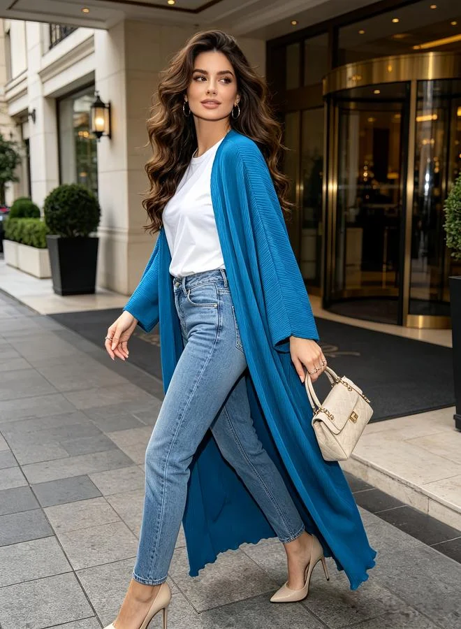 Take Two Teal Textured Abaya