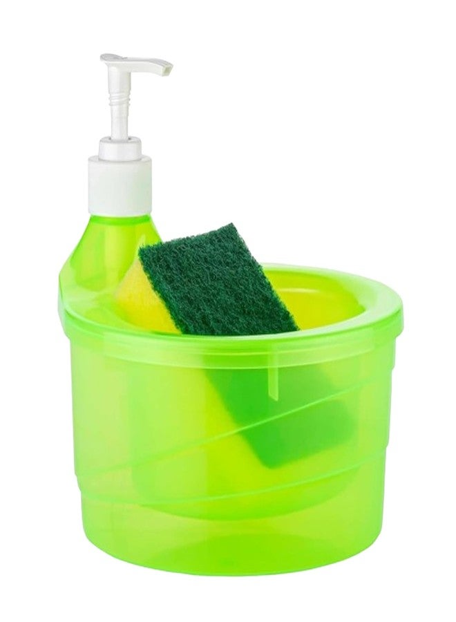 COOL INDIANS Double Layer Soap Dispenser for Bathroom Accessories Dishwasher Liquid Holder Liquid Dispenser Pump with Sponge Holder Kitchen Sink Accessories - Image 2