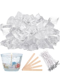 Mtlee MTLEE 6 LB Gel Wax for Candle Making, Jelly Wax Melts Clear Candle Wax Gel Candle Wax Clear Wax with Candle Wick and Wooden Candle Wick Centering Device for or Candle Making Candles Supplies  - Image 1