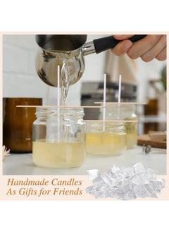 Mtlee MTLEE 6 LB Gel Wax for Candle Making, Jelly Wax Melts Clear Candle Wax Gel Candle Wax Clear Wax with Candle Wick and Wooden Candle Wick Centering Device for or Candle Making Candles Supplies  - Image 5