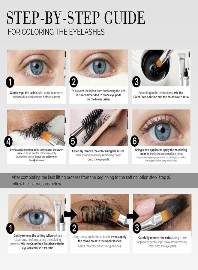 DLUX PROFESSIONAL Korean Eyebrow Color Kit Black– Professional Brow Color for Women, Eyebrow Color for Natural Looking Brows, Long-Lasting Brow Color for Salon & Home - Image 3