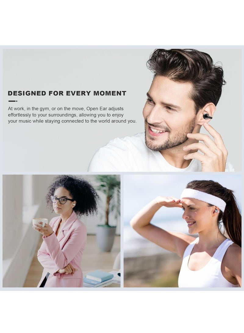 Bukela Open Ear Ring True Open Ear Headphones, Lightweight Comfort Open Ear Clip Wireless Earbuds, Bluetooth 5.4 Headphones with Design Fit Sports Running, Exercise (Black) - Image 3