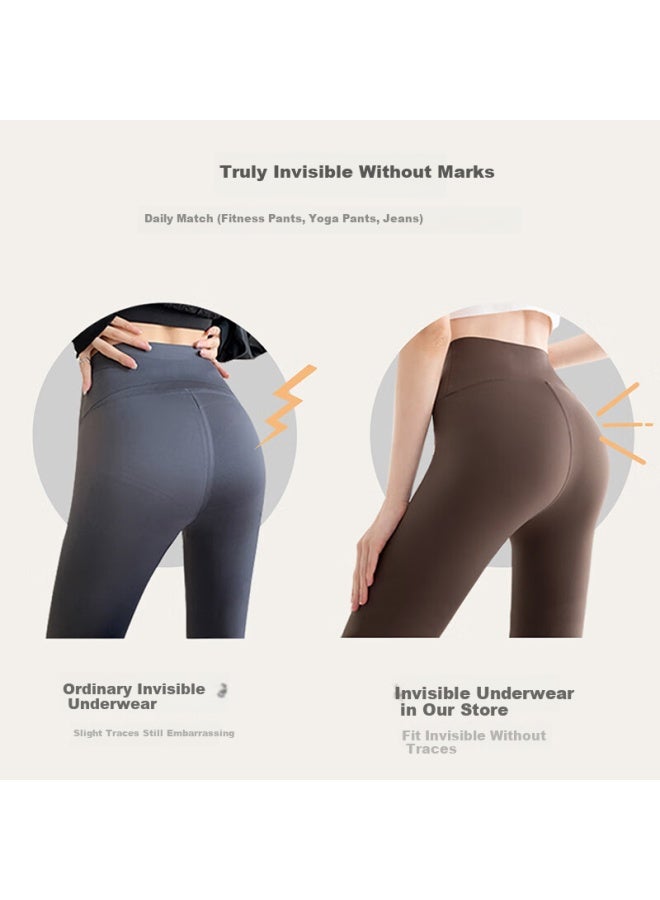 Youngyell Women's High-waist Seamless Panties, Large Size 10a Antibacterial Pure Cotton Crotch, No Wedgie, Mom's Shorts, 3 Pairs