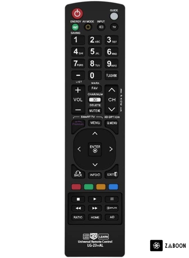 Zaboon Universal Remote Control For LG Smart TV Models Black