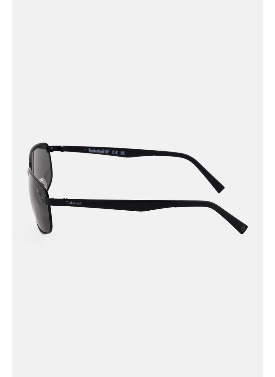 Timberland Men TB9300 Rectangular Sunglasses, Black  - Image 4