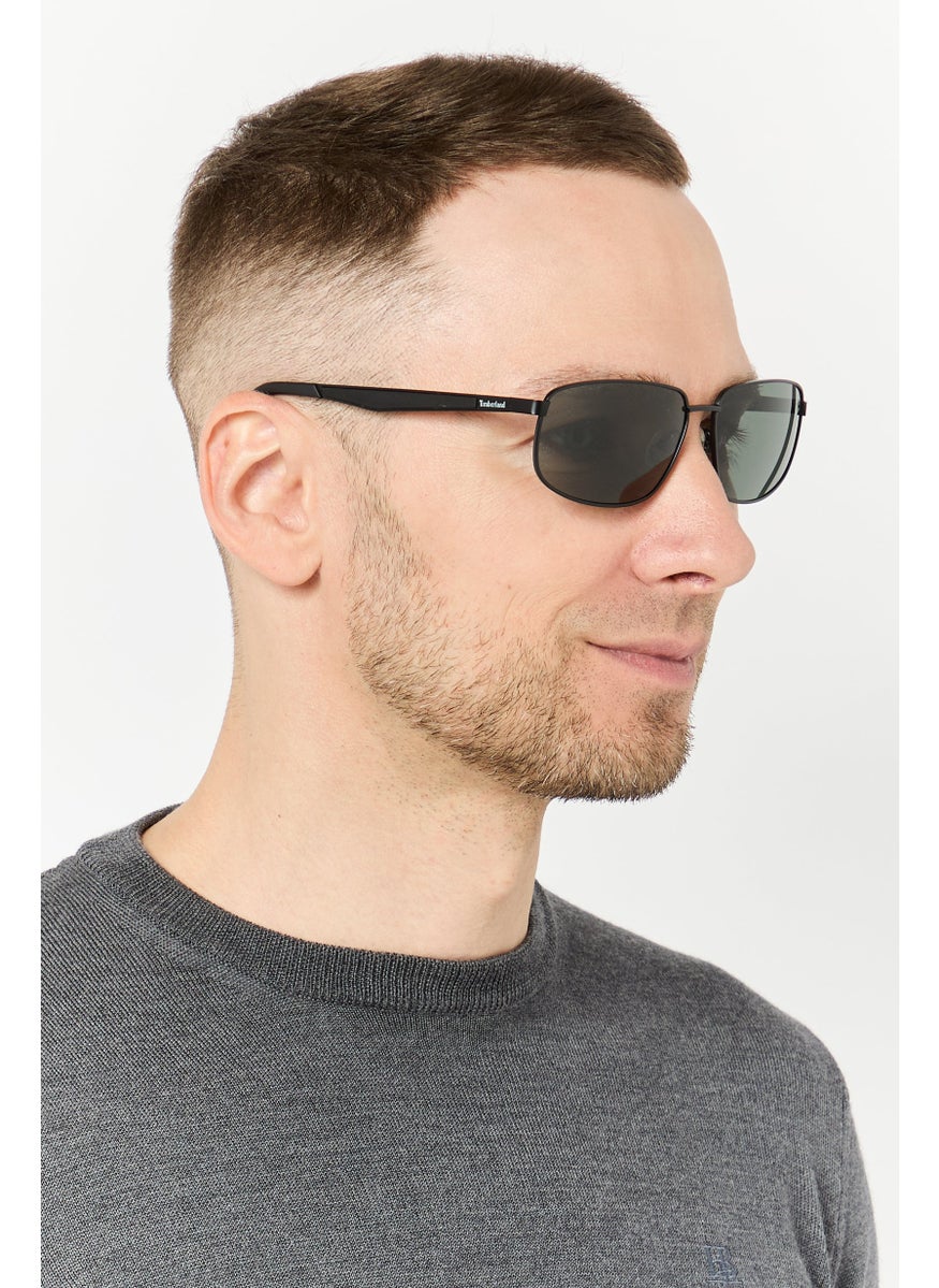 Timberland Men TB9300 Rectangular Sunglasses, Black  - Image 2
